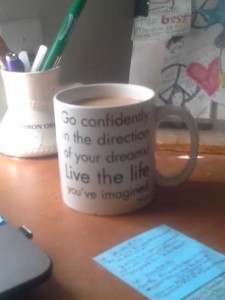 Go Confidently Mug on Desk